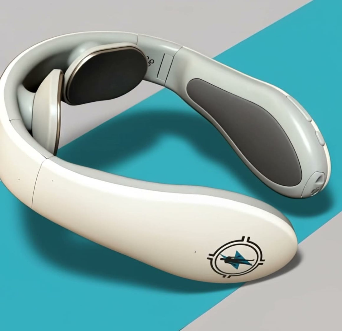 Necklux 2.0 massage heads and controls
